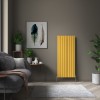 Karlstad 1600 x 682mm Zinc Yellow Single Vertical Flat Panel Designer Radiator