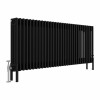 Bern 600 x 1460mm Traditional Black Horizontal Four Column Radiator
