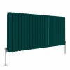 Norden 600 x 1417mm Blue Green Double Oval Column Horizontal Designer Radiator
