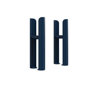 Bern Traditional Double Column Radiator Feet - Sapphire Blue