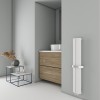 Carisa Nixie Bath 1200 x 205mm White Designer Aluminium Radiator