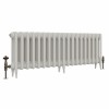 Classic  450 x 1212mm Porcelain White Triple Column Cast Iron Radiator - 19 Sections
