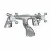 Abbey Traditional Crosshead Bath Filler Mixer Tap - Chrome and White