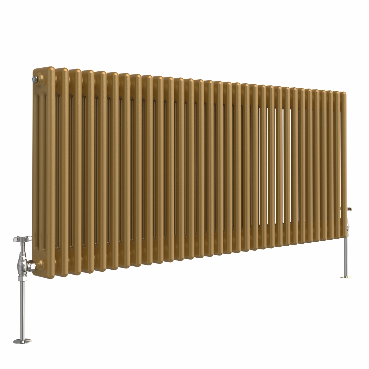 Bern 600 x 1460mm Metallic Gold Triple Horizontal Column Radiator