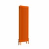 Bern 1500 x 470mm Traditional Bright Orange Vertical Four Column Radiator