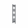 Fjord 1400 x 300mm Curved Anthracite Thermostatic Touch Control Electric Heated Towel Rail