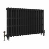 Classic 745 x 1150mm Black Primered Finish Triple Column Cast Iron Radiator - 18 Sections