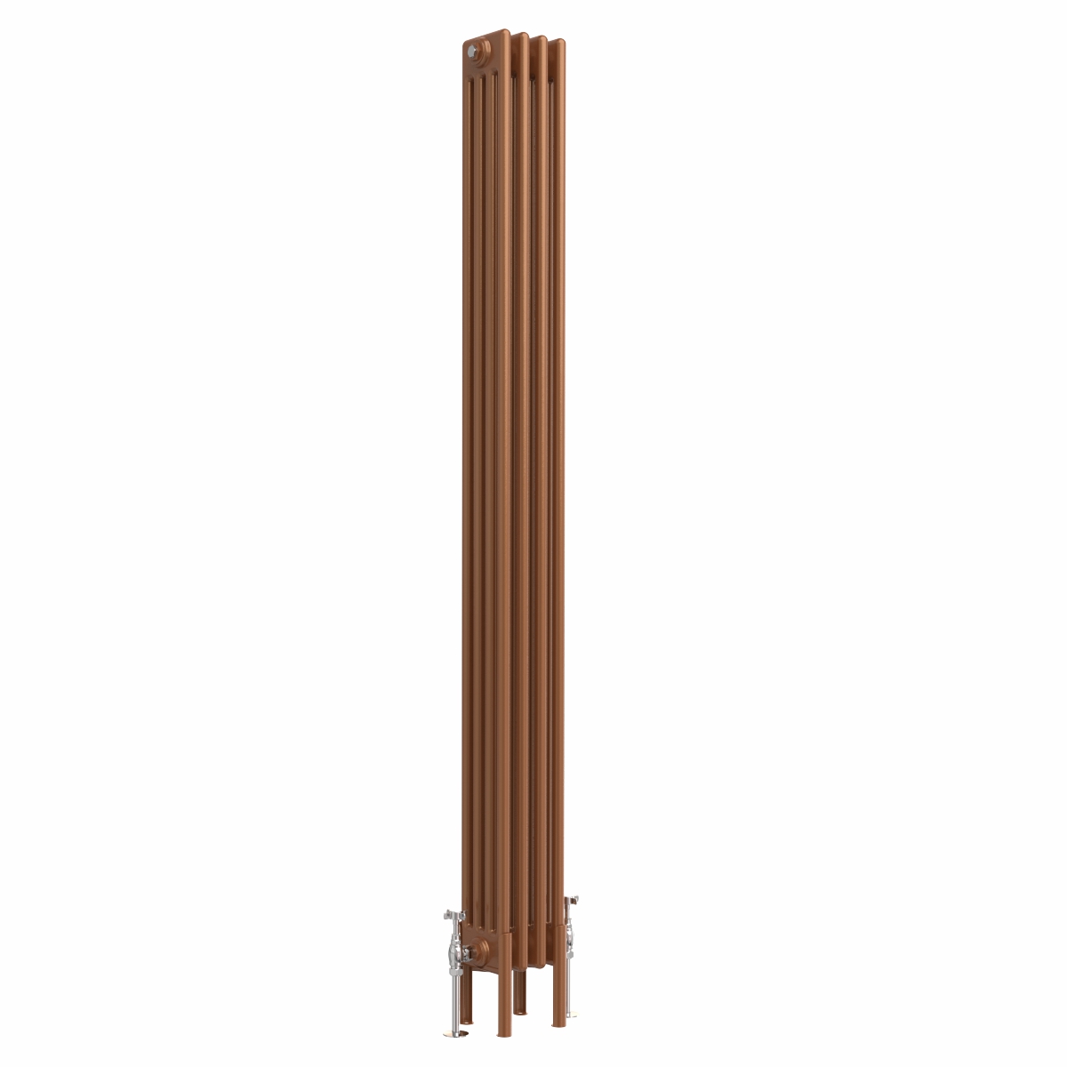 Bern 1800 x 200mm Traditional Metallic Bronze Vertical Four Column Radiator