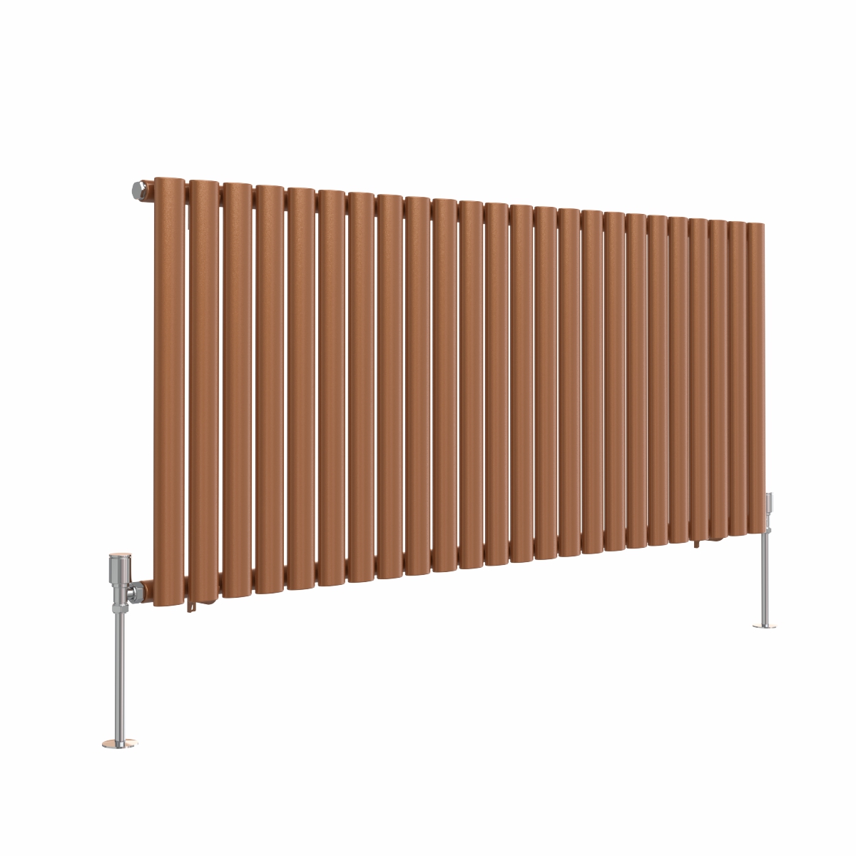 Norden 600 x 1417mm Metallic Bronze Single Oval Column Horizontal Designer Radiator