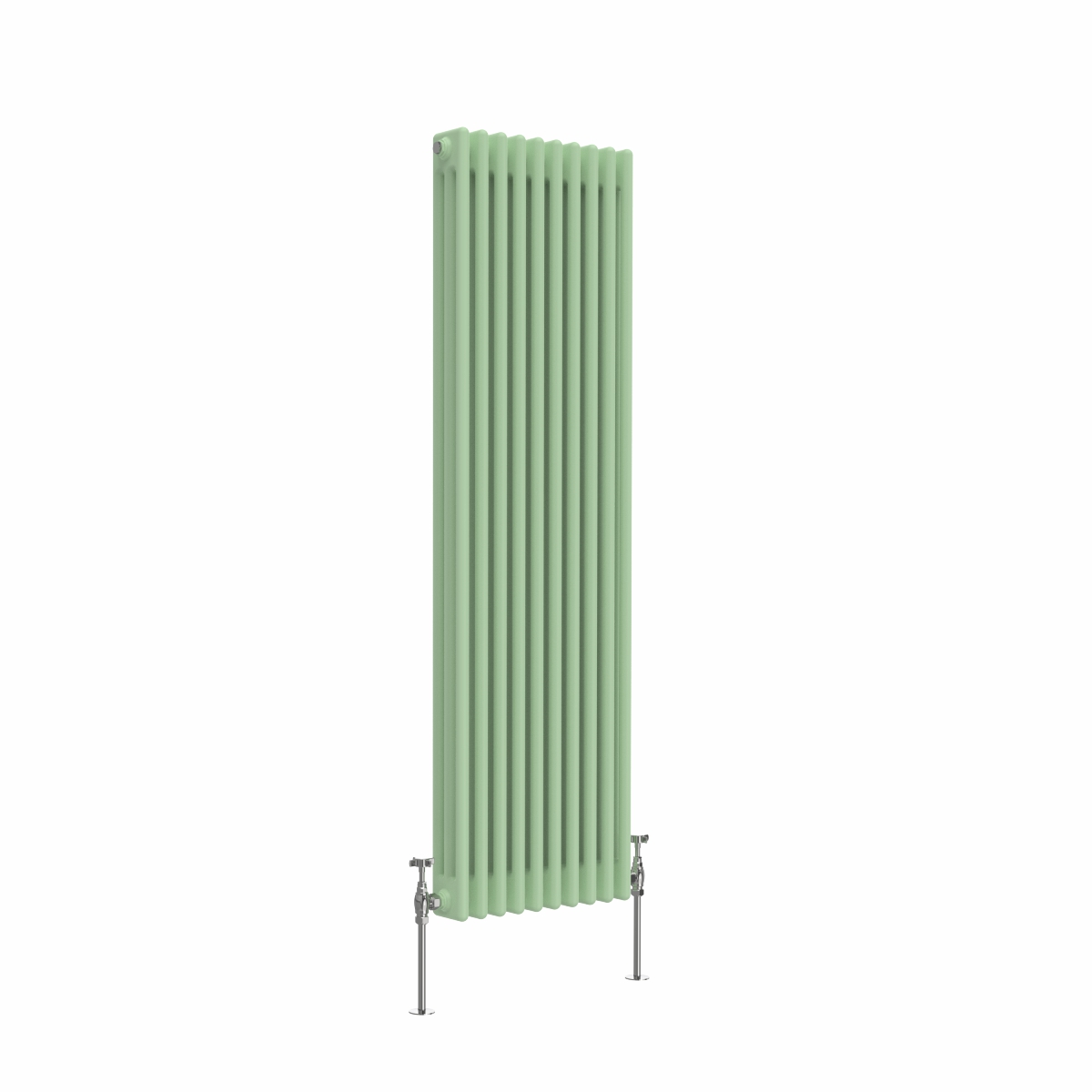 Bern 1500 x 380mm Pastel Green Triple Vertical Column Radiator