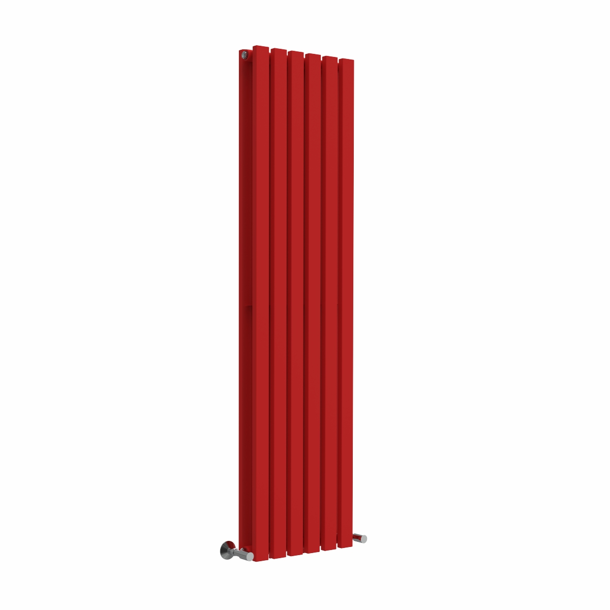Lulea 1600 x 410mm Signal Red Double Flat Panel Vertical Designer Radiator