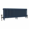 Classic  450 x 1212mm Farrow & Ball Hague Blue Triple Column Cast Iron Radiator - 19 Sections