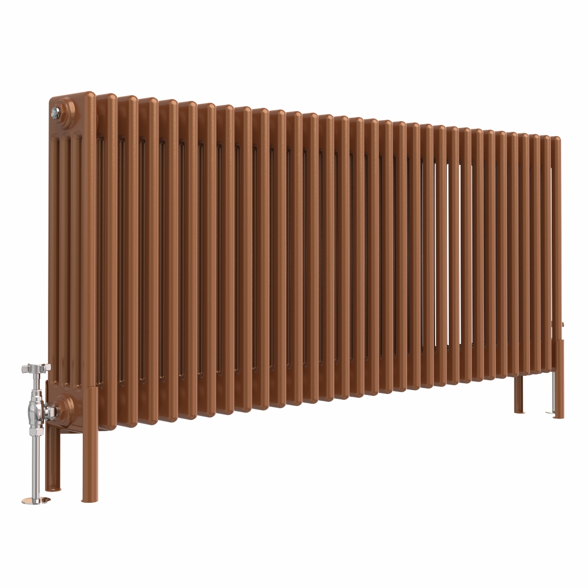Bern 600 x 1460mm Traditional Metallic Bronze Horizontal Four Column Radiator