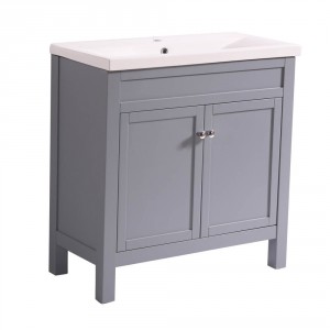 Traditional Grey Vanity Unit Basin Floor Standing 800mm