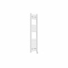 Fjord 1200 x 300mm Curved White Thermostatic Touch Control Wifi Electric Heated Towel Rail