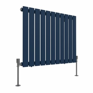 Karlstad 600 x 750mm Sapphire Blue Single Horizontal Flat Panel Designer Radiator