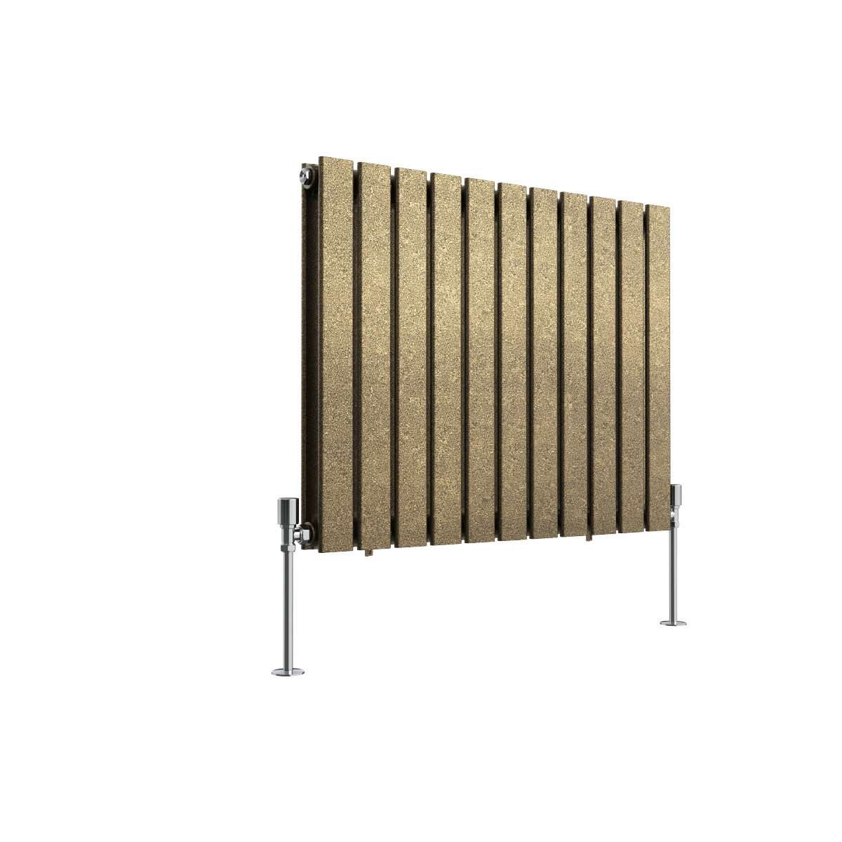Karlstad 600 x 750mm Black Gold Double Horizontal Flat Panel Designer Radiator