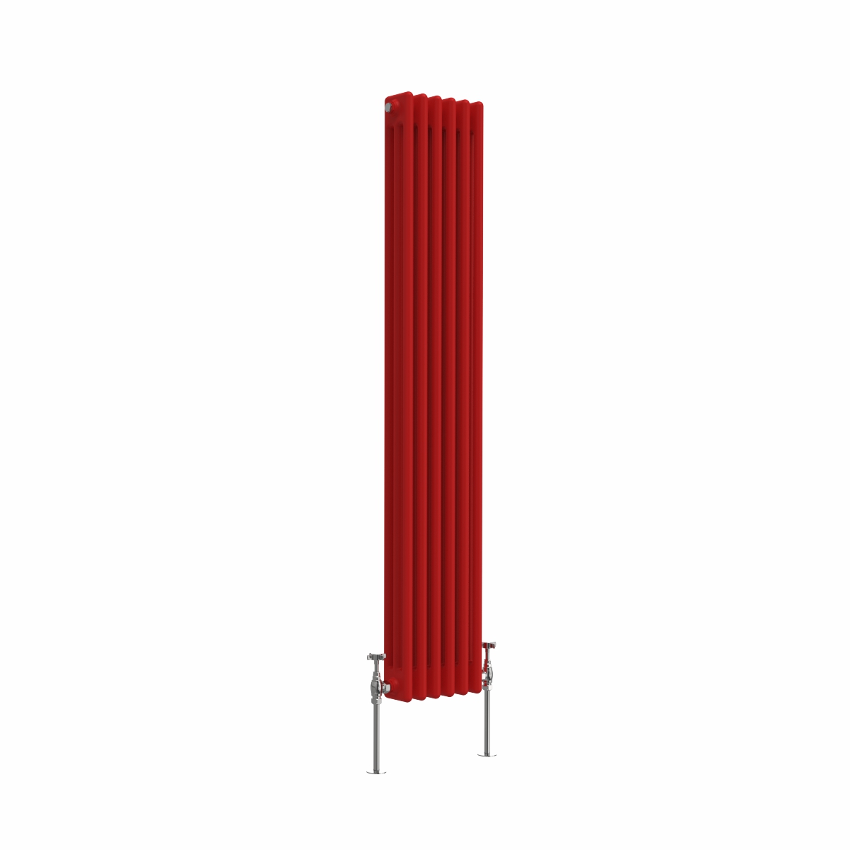 Bern 1500 x 290mm Traditional Signal Red Triple Vertical Column Radiator