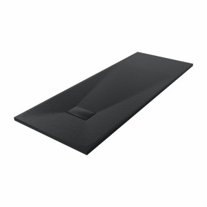 Terra - 1800x700mm Slate Effect Rectangle Shower Tray Black