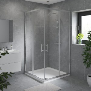 Ennerdale - 1000 x 1000mm Corner Entry Shower Enclosure - Chrome
