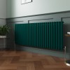 Norden 600 x 1594mm Blue Green Single Oval Column Horizontal Designer Radiator