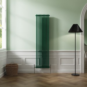 Bern 1800 x 470mm Moss Green Double Vertical Column Radiator