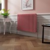 Bern 600 x 830mm Rose Pink Triple Column Horizontal Traditional Radiator