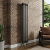 Bern 1800 x 380mm Raw Metal Triple Column Vertical Traditional Radiator