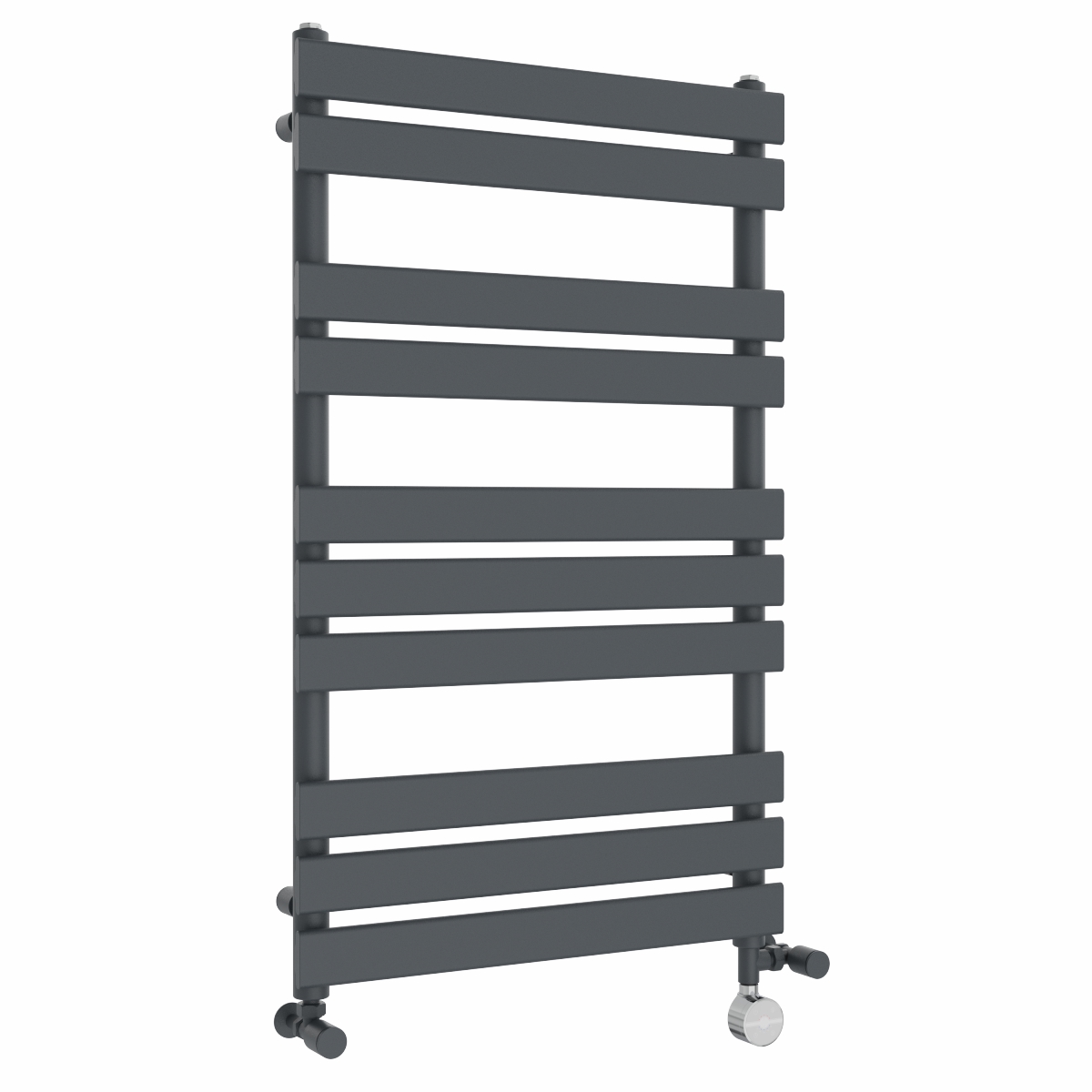 Juva 1000 x 600mm Dual Fuel Sand Grey Flat Panel Thermostatic Touch Control Electric Heated Towel Rail