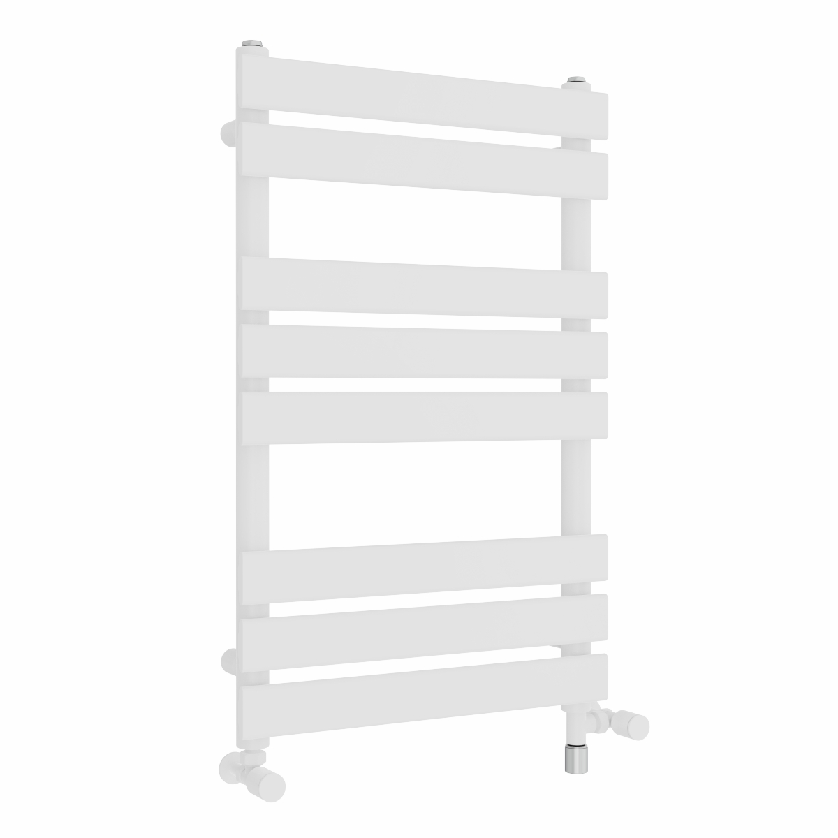Juva 800 x 500mm Dual Fuel White Flat Panel Simple Electric Heated Towel Rail