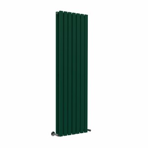 Lulea 1600 x 480mm Moss Green Double Flat Panel Vertical Designer Radiator