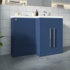 Calm Matt Blue Right Hand Combination Vanity Set with Concealed Cistern (No Toilet)
