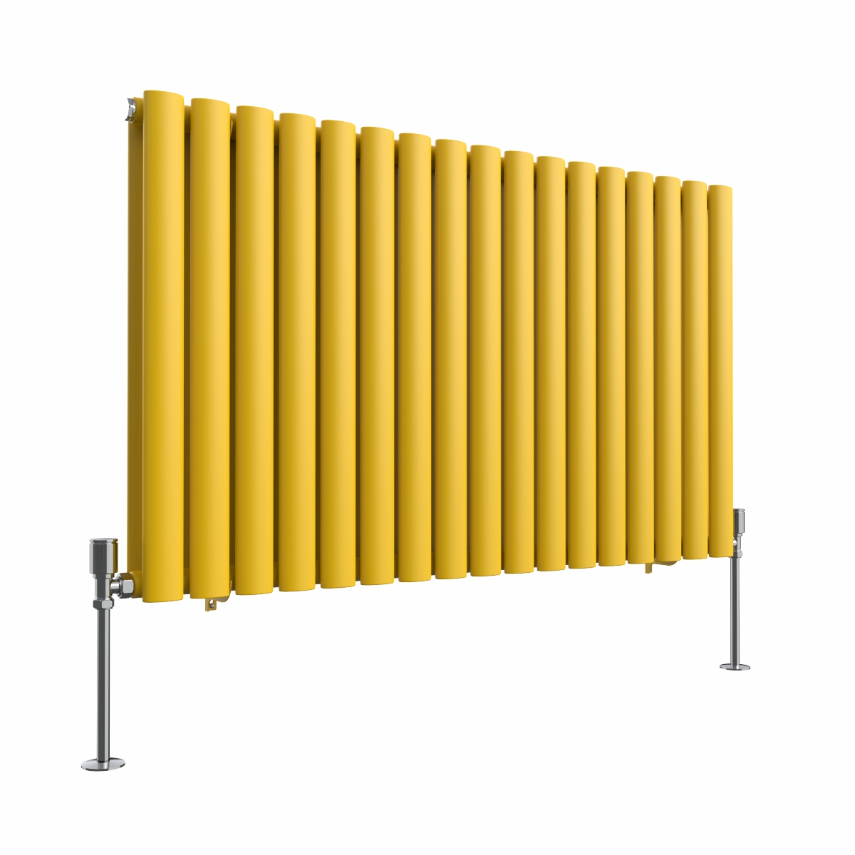 Norden 600 x 1004mm Zinc Yellow Double Horizontal Oval Column Designer Radiator