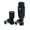 Chelsea Black Thermostatic Angled Designer Radiator Valves