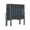 Bern 300 x 425mm Traditional Anthracite Horizontal Four Column Radiator