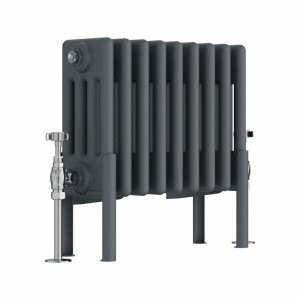 Bern - Traditional Anthracite Horizontal Four Column Radiator - Choice of Size