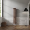 Bern 1500 x 290mm Black Copper Double Column Vertical Traditional Radiator