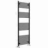 Bergen 1800 x 600mm Straight Black Heated Towel Rail