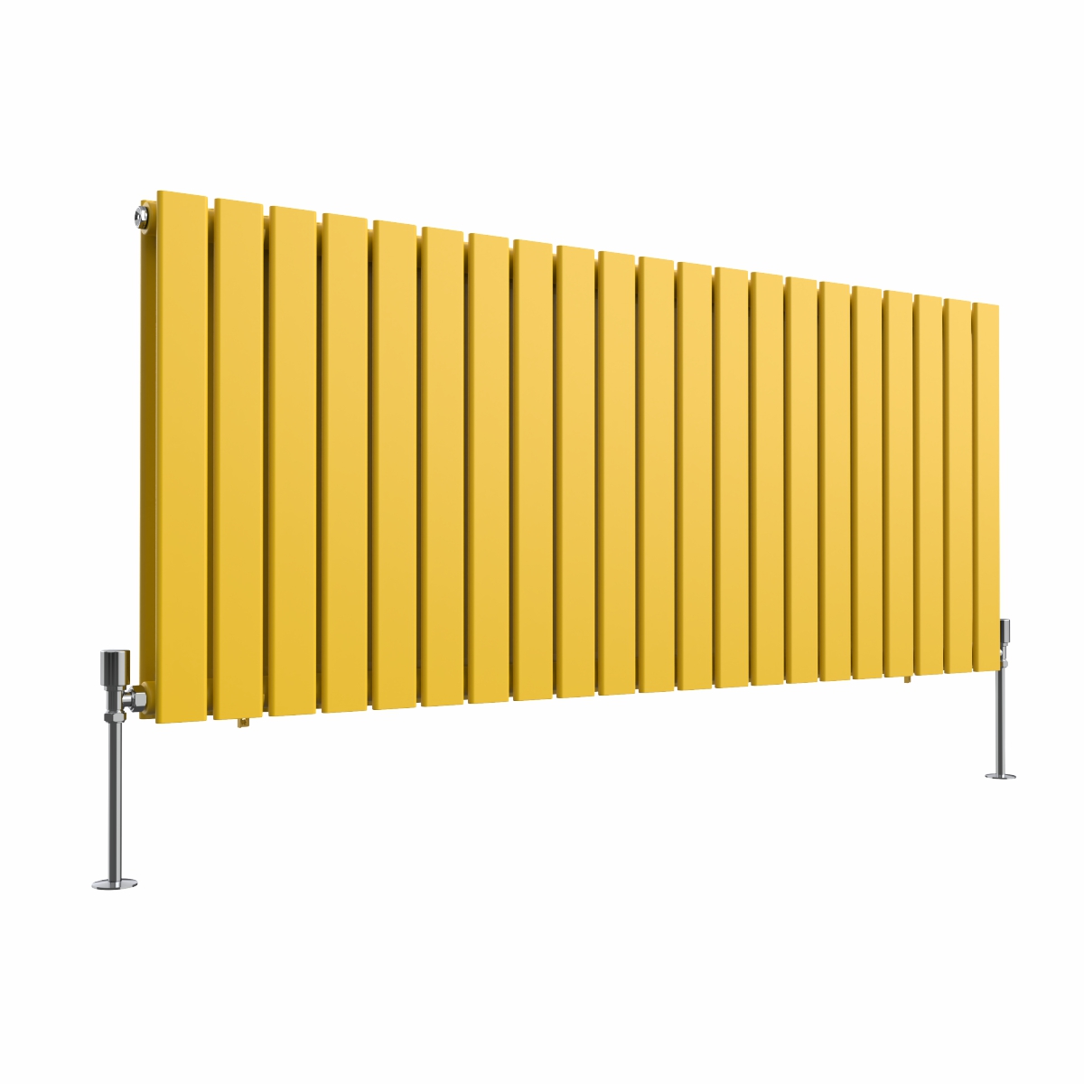 Karlstad 600 x 1430mm Zinc Yellow Double Horizontal Flat Panel Designer Radiator