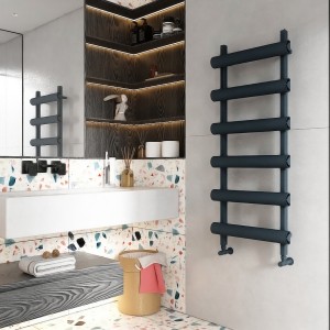 Carisa Moon 1200 x 500mm Anthracite Designer Aluminium Towel Rail