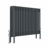 Bern 600 x 830mm Traditional Anthracite Horizontal Four Column Radiator