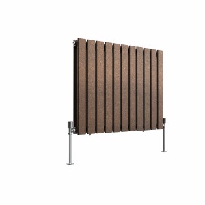 Karlstad 600 x 750mm Black Copper Double Horizontal Flat Panel Designer Radiator