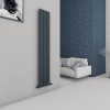 Carisa Chambord 1800 x 295mm Anthracite Designer Aluminium Radiator