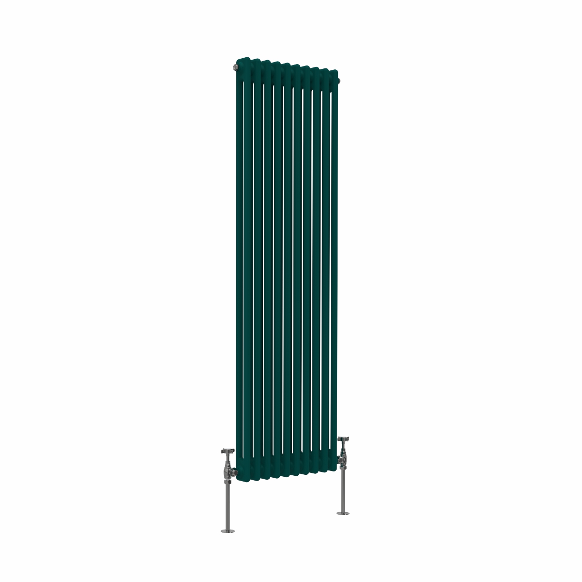 Bern 1500 x 470mm Blue Green Double Vertical Column Radiator