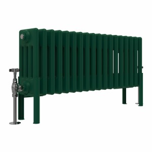 Bern 300 x 830mm Traditional Moss Green Horizontal Four Column Radiator