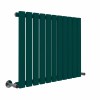 Lulea 600 x 760mm Blue Green Single Flat Panel Horizontal Designer Radiator