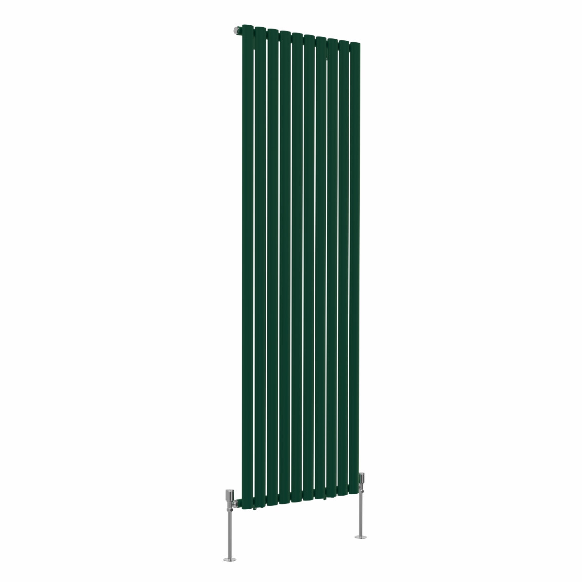 Norden 1800 x 591mm Moss Green Single Oval Column Vertical Designer Radiator