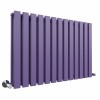 Lulea 600 x 900mm Elegant Purple Double Horizontal Flat Panel Designer Radiator