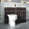 Calm Grey Right Hand Combination Vanity Unit with RAK-Tonique Toilet & Soft Close Seat & Concealed Cistern - 1100mm