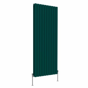 Karlstad 1600 x 682mm Blue Green Double Flat Panel Vertical Designer Radiator